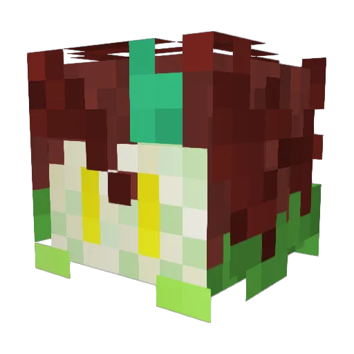 TroubleVT Minecraft avatar head, 3D render