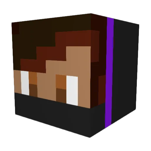 TroustHD Minecraft avatar head, 3D render