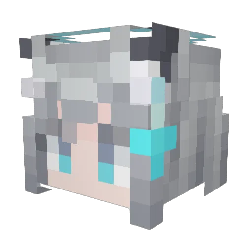 Trouvaill Minecraft avatar head, 3D render