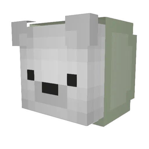 TrovaTKM Minecraft avatar head, 3D render