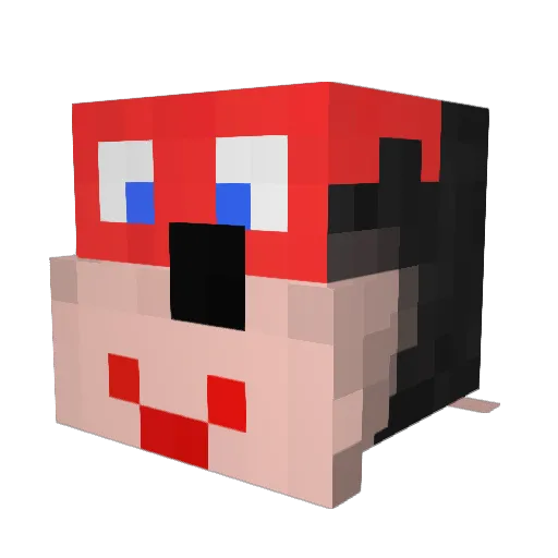 Trowza Minecraft avatar head, 3D render