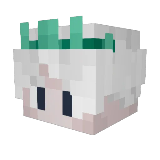 Troxicekk Minecraft avatar head, 3D render