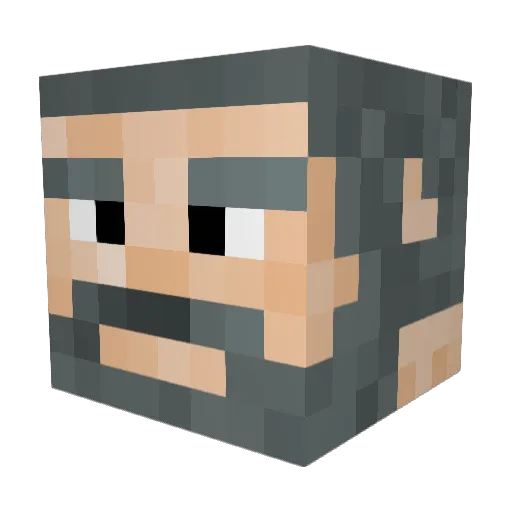Troxt Minecraft avatar head, 3D render