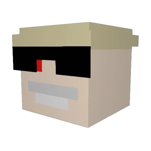 TroyLafayette Minecraft avatar head, 3D render