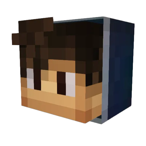 TroyP09 Minecraft avatar head, 3D render