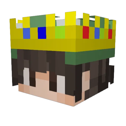 Troy_22_ Minecraft avatar head, 3D render
