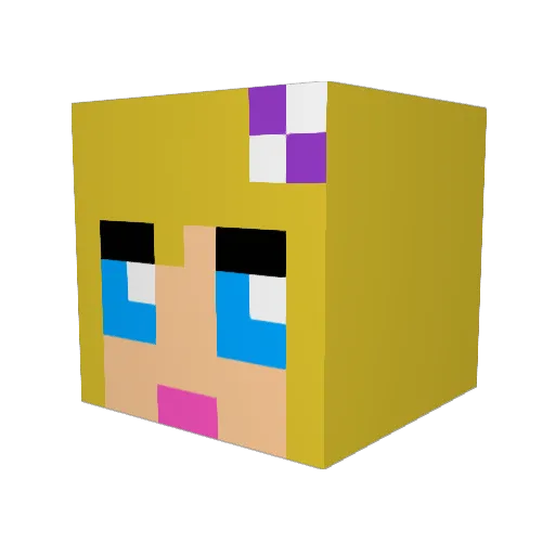 Troydata2 Minecraft avatar head, 3D render