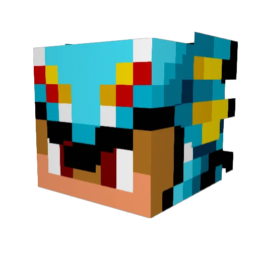 Troydog9 Minecraft avatar head, 3D render