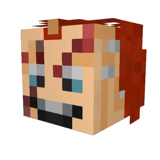Troypex Minecraft avatar head, 3D render
