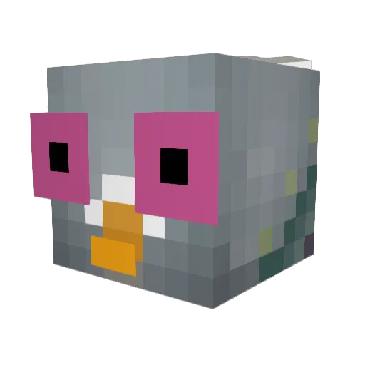 TroysToes Minecraft avatar head, 3D render
