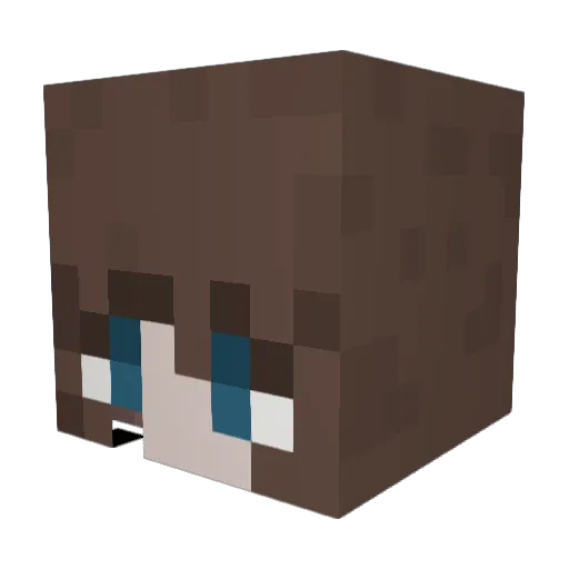 Trozers Minecraft avatar head, 3D render