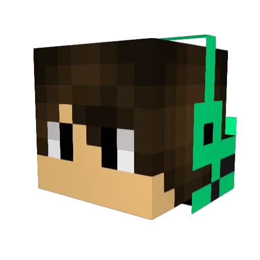 Trozii Minecraft avatar head, 3D render