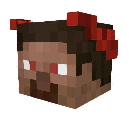 Trppeze Minecraft avatar head, 3D render