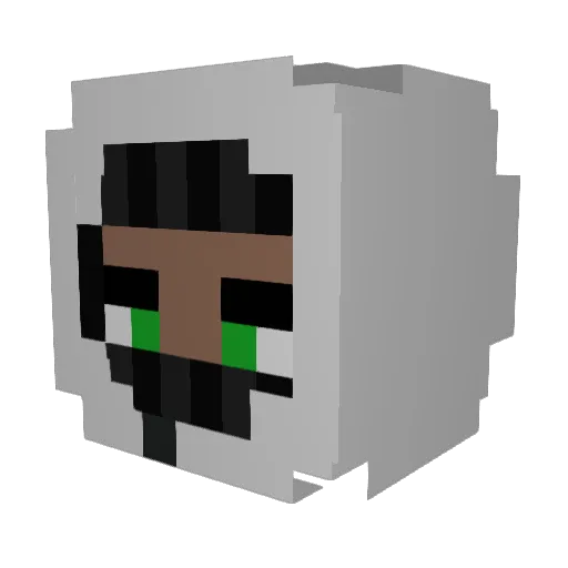 Trpze Minecraft avatar head, 3D render