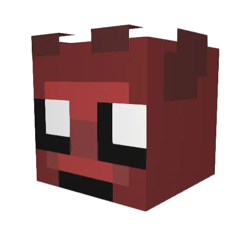 Tru2who Minecraft avatar head, 3D render