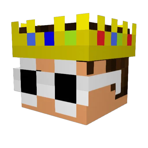 Tru3General Minecraft avatar head, 3D render