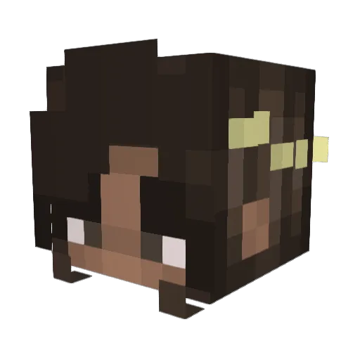 Tru3Moo Minecraft avatar head, 3D render