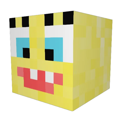 Tru7s Minecraft avatar head, 3D render
