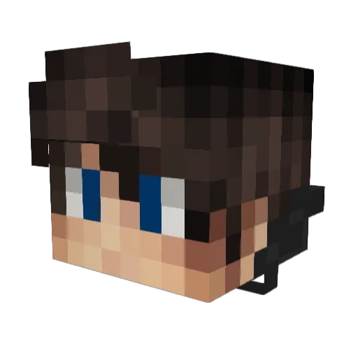 TruGamer Minecraft avatar head, 3D render