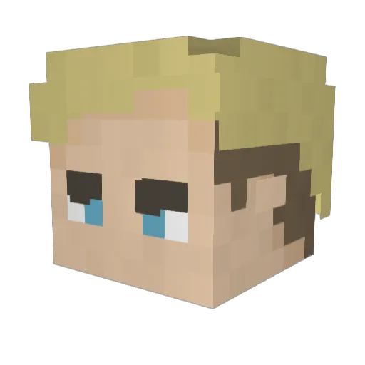 TruManGangsta Minecraft avatar head, 3D render