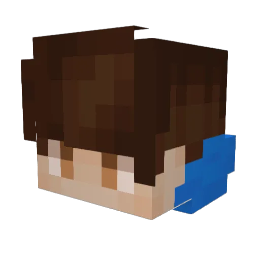 TruOriginal Minecraft avatar head, 3D render