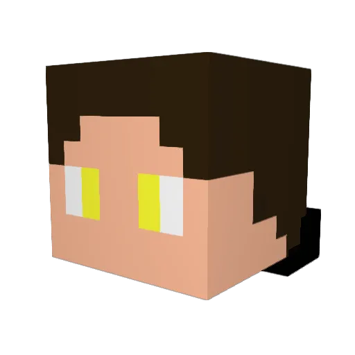 Tru_Perseus Minecraft avatar head, 3D render