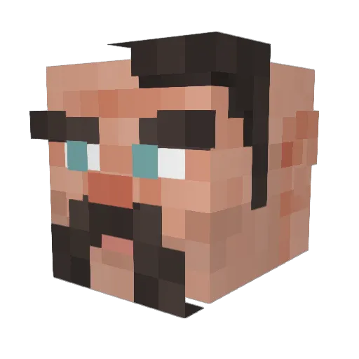 Trubuch Minecraft avatar head, 3D render