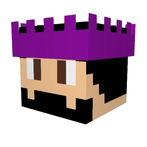 Truchy Minecraft avatar head, 3D render