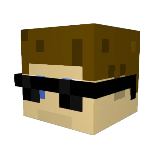 TruckerD Minecraft avatar head, 3D render