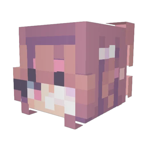 TrueApus7 Minecraft avatar head, 3D render