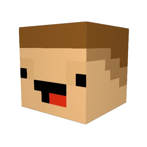 TrueBaller Minecraft avatar head, 3D render