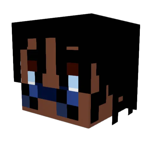 TrueBlueSam Minecraft avatar head, 3D render