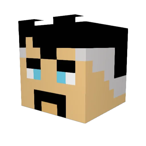 TrueBroham Minecraft avatar head, 3D render