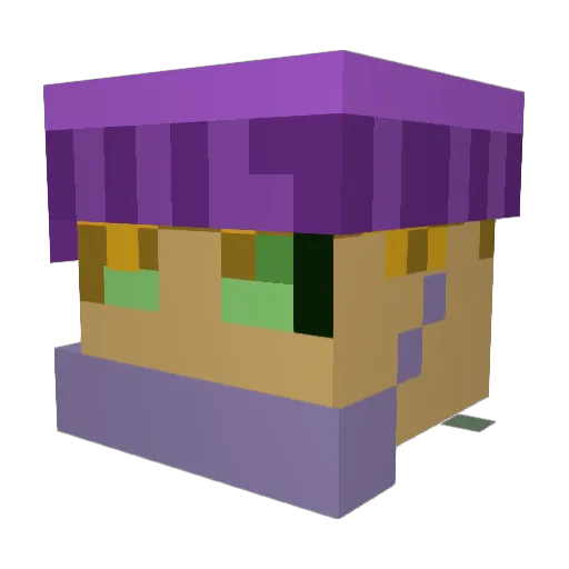 TrueCarrotLord Minecraft avatar head, 3D render