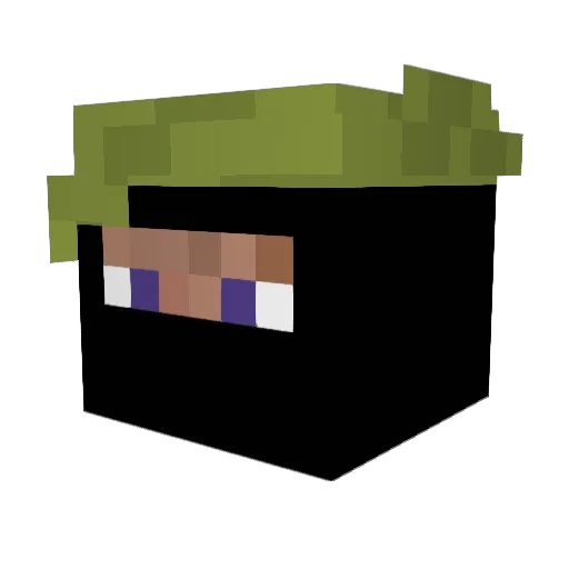TrueChing Minecraft avatar head, 3D render