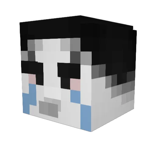 TrueChud Minecraft avatar head, 3D render