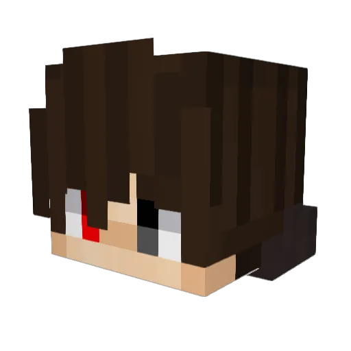 TrueDragon01 Minecraft avatar head, 3D render