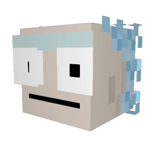 TrueFlafexx Minecraft avatar head, 3D render
