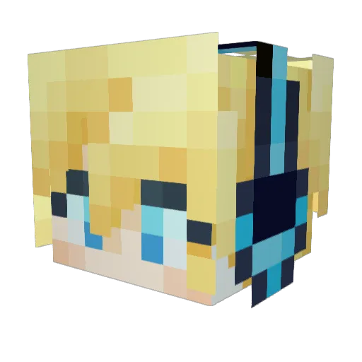 TrueFool Minecraft avatar head, 3D render