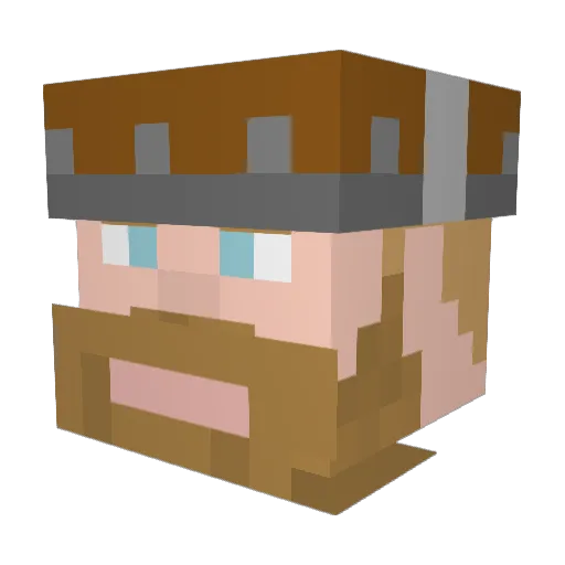 TrueGent13 Minecraft avatar head, 3D render