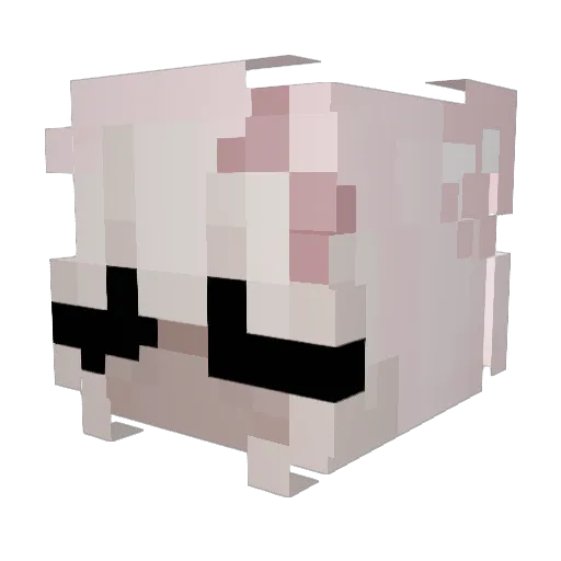 TrueHearted Minecraft avatar head, 3D render
