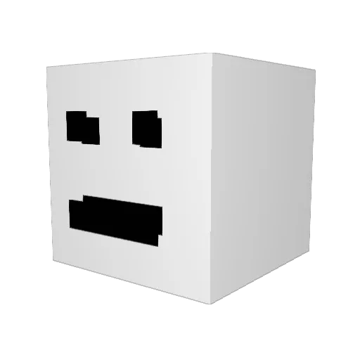 TrueHumanBean Minecraft avatar head, 3D render