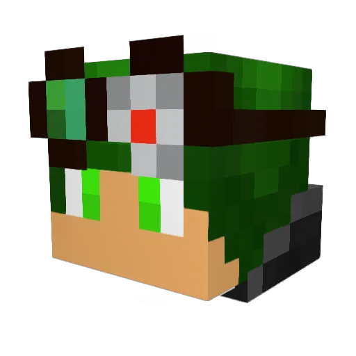 TrueJanTES Minecraft avatar head, 3D render