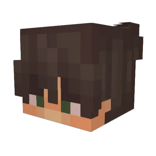 TrueKonga Minecraft avatar head, 3D render