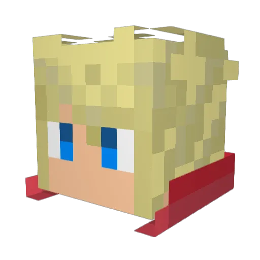 TrueMonado Minecraft avatar head, 3D render