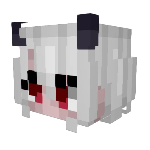 TrueMothman Minecraft avatar head, 3D render