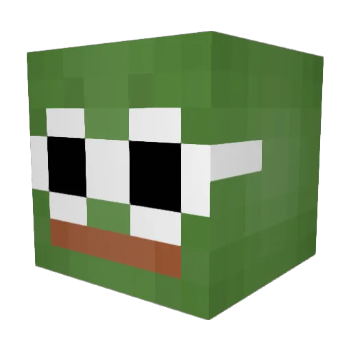 TrueOG Minecraft avatar head, 3D render