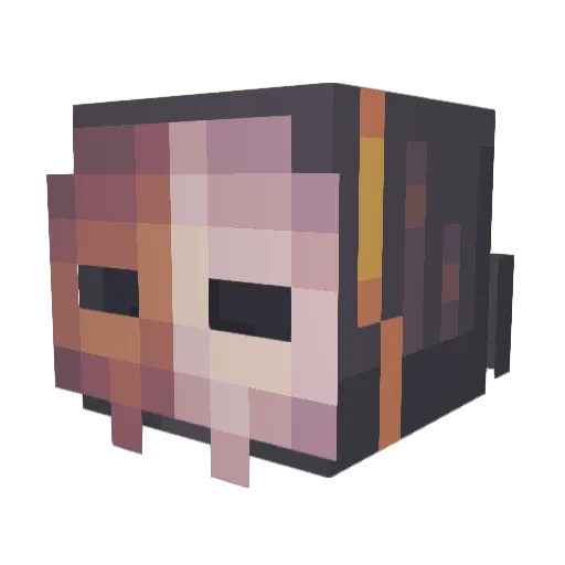TrueOlenenok Minecraft avatar head, 3D render