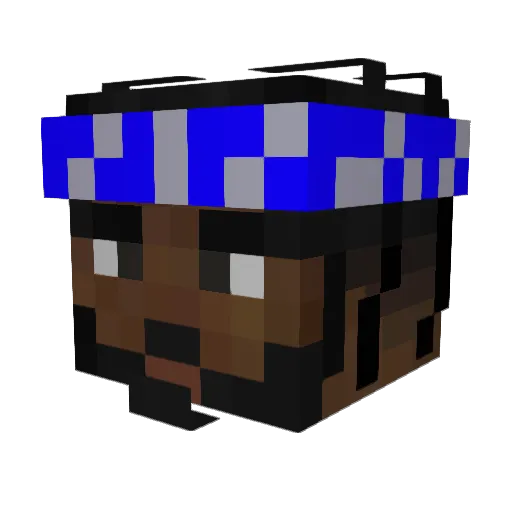 TruePopSmoke Minecraft avatar head, 3D render