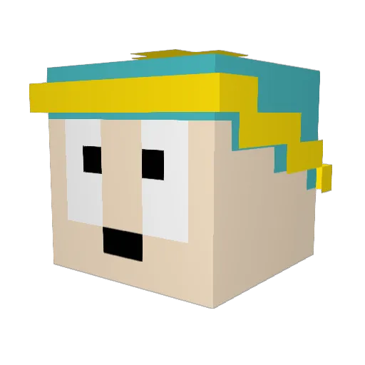 TrueRantan Minecraft avatar head, 3D render